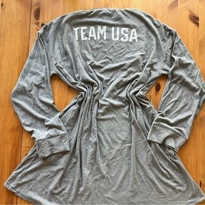 Skims heather gray Olympics capsule collection rib robe M